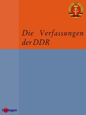 cover image of Die Verfassungen der DDR
